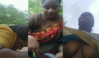 Tamil Paid Aunty Blowjob – Riding Customer Dick in Jungle